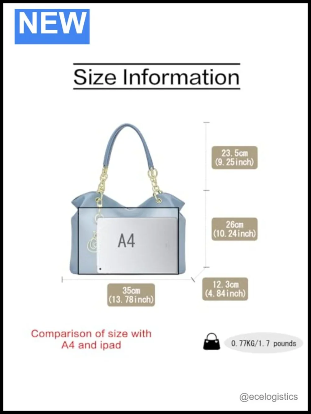 Genuine Leather Tote Bag for Women with Slim Wallet, Large Capacity Handbag